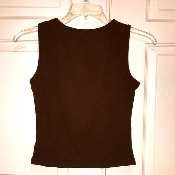 Brown, Rhinestone Tank Top. - Picture 2 of 4